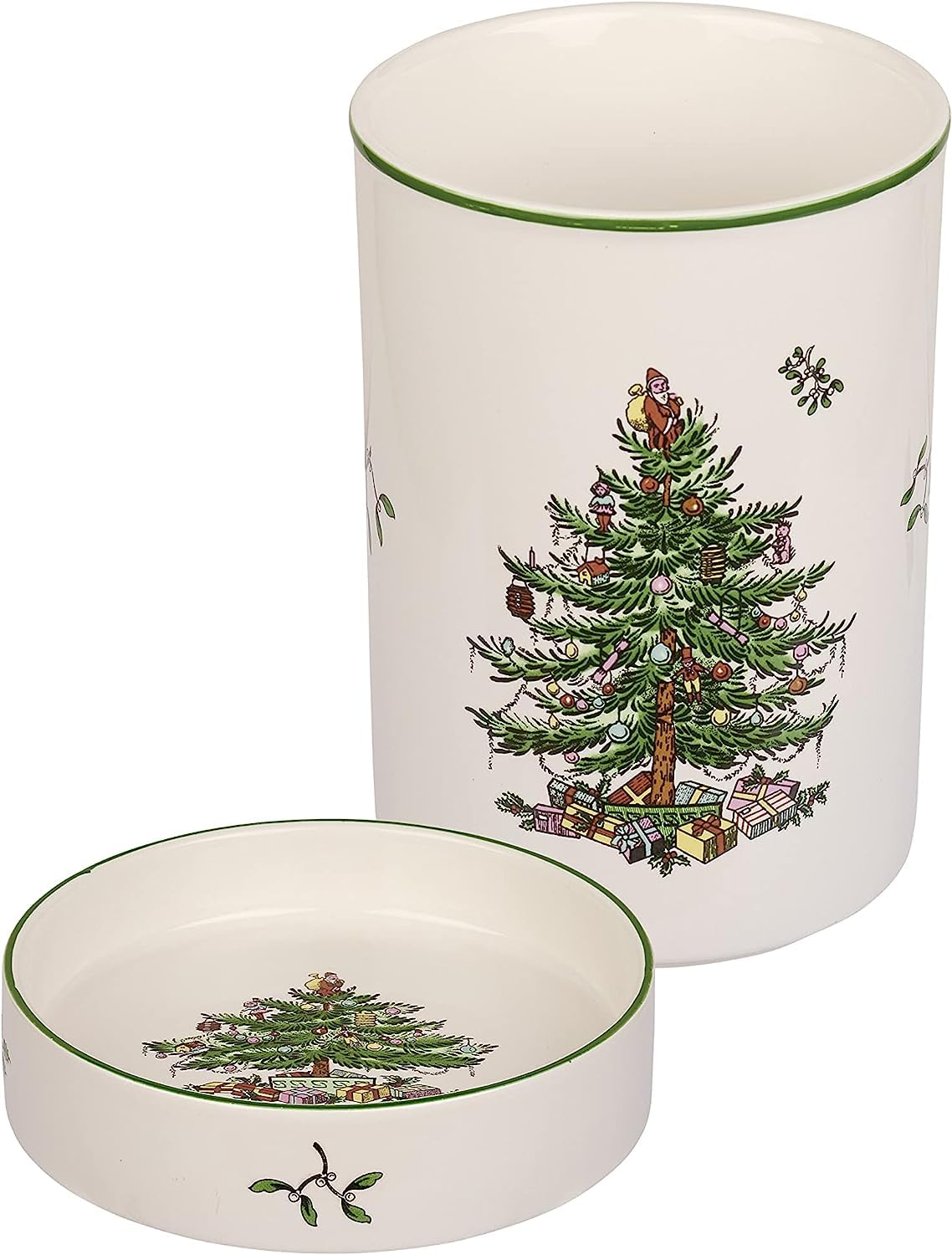 Spode - Christmas Tree - 2Pc Wine Chiller & Coaster Set