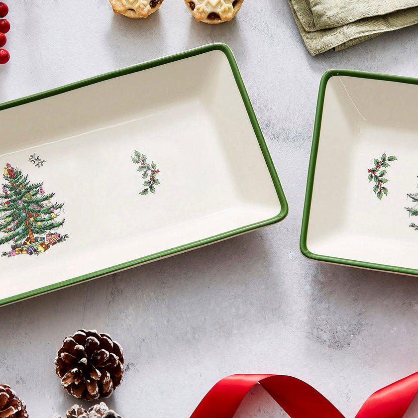 Spode - Christmas Tree - 3Pc Nesting Trays Traditional