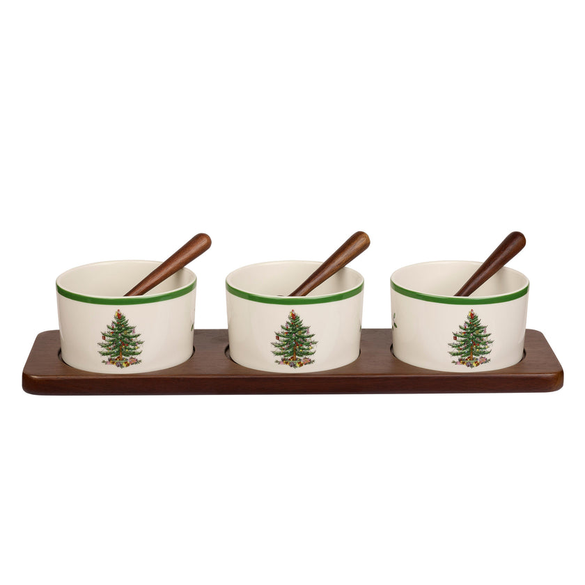Spode - Christmas Tree - 7Pc Condiment Bowl Set