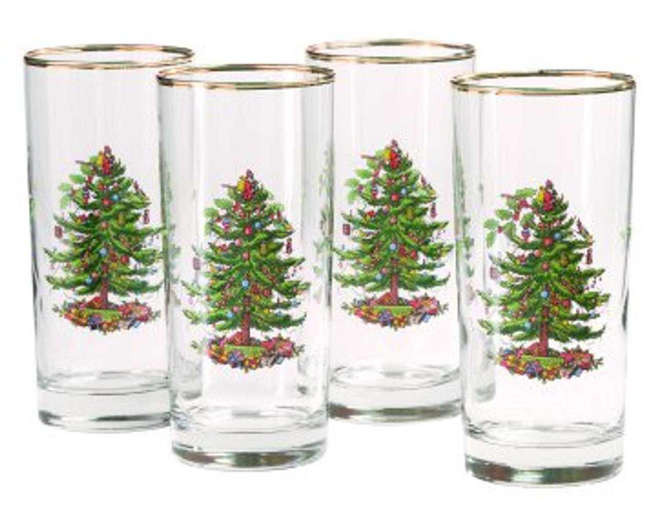 Spode - Christmas Tree - Highball Glasses S/4 | 15 Oz