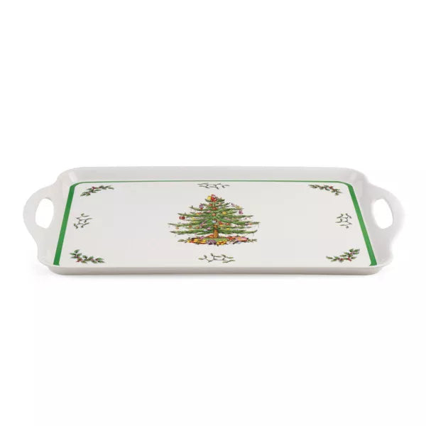 Spode - Christmas Tree - Large Melamine Handled Tray