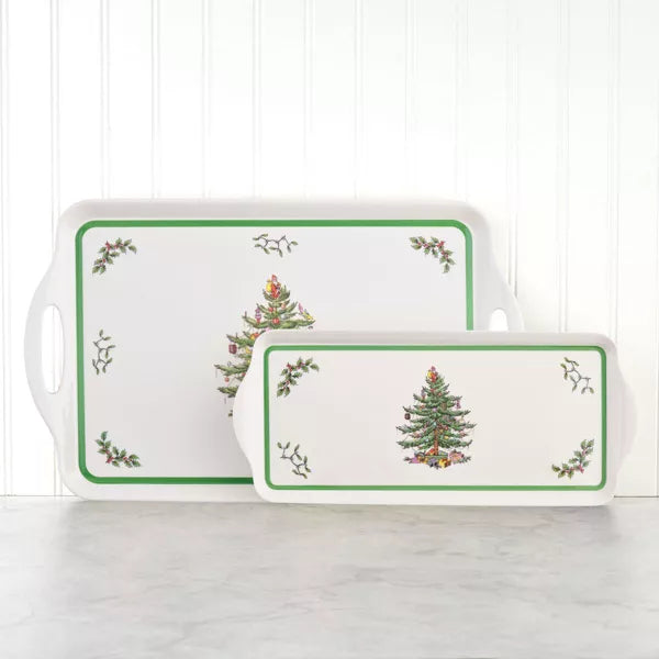 Spode - Christmas Tree - Large Melamine Handled Tray