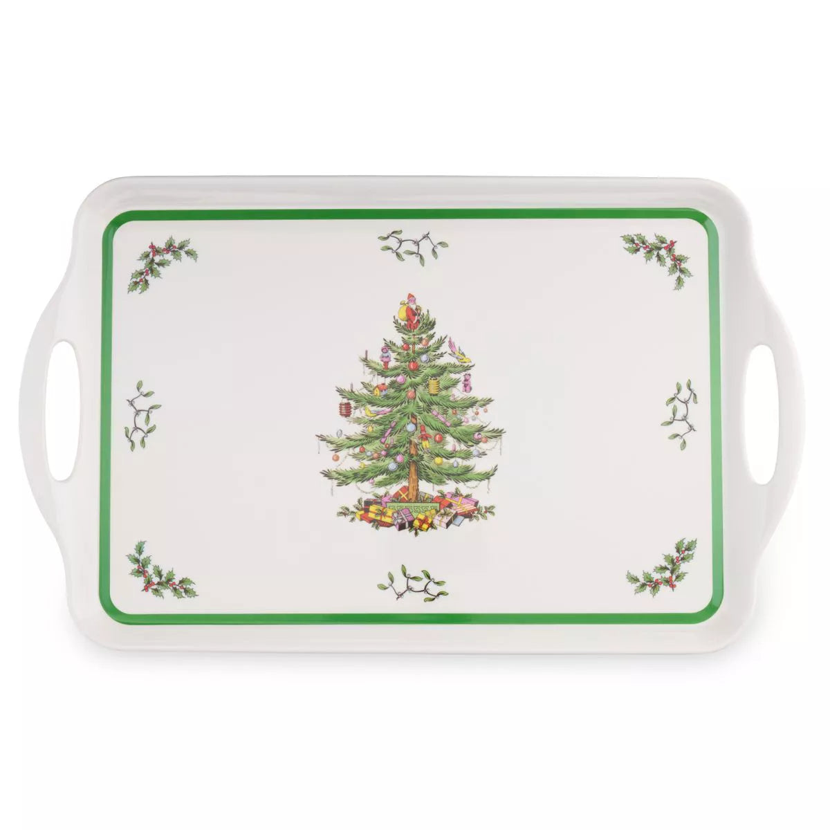 Spode - Christmas Tree - Large Melamine Handled Tray