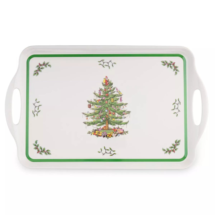 Spode - Christmas Tree - Large Melamine Handled Tray