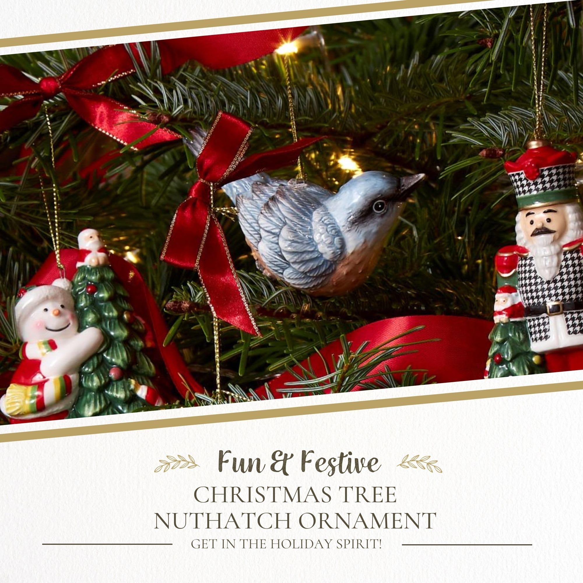 Spode - Christmas Tree - Nuthatch Ornament