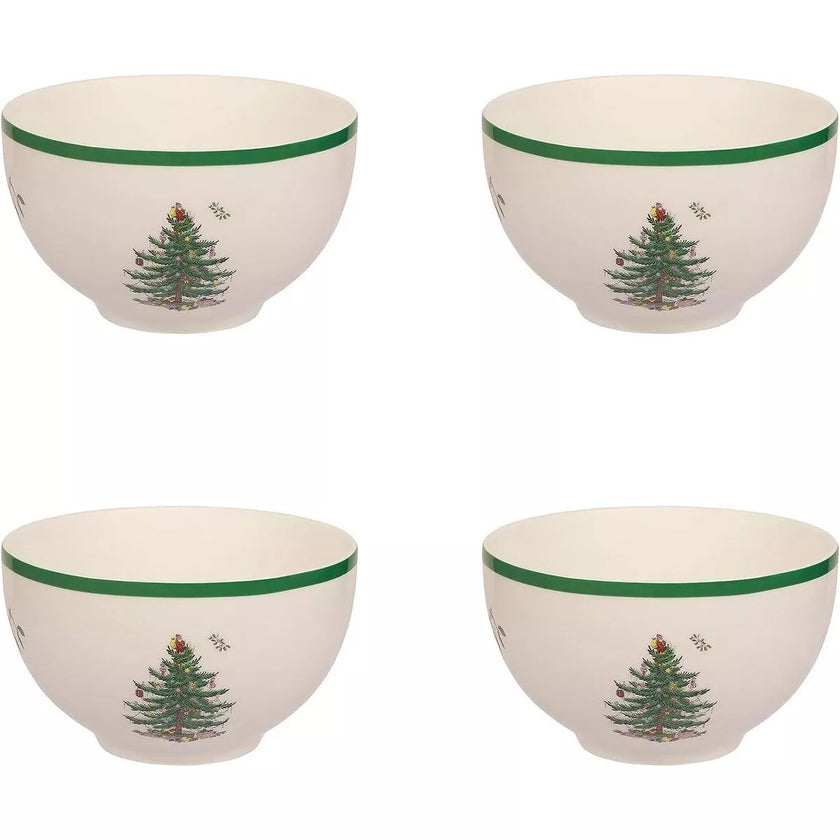 Spode - Christmas Tree - Rice Bowls S/4