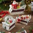 Spode - Christmas Tree - Santa Sleigh Cookie Jar | 13.5 Inch