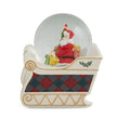 Spode - Sapin de Noël - Boule à neige avec traîneau du Père Noël | 6,5 pouces