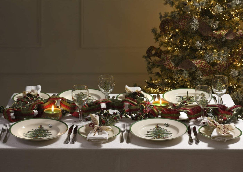 Spode - Christmas Tree - Sculpted Square Dish | 5 Inch