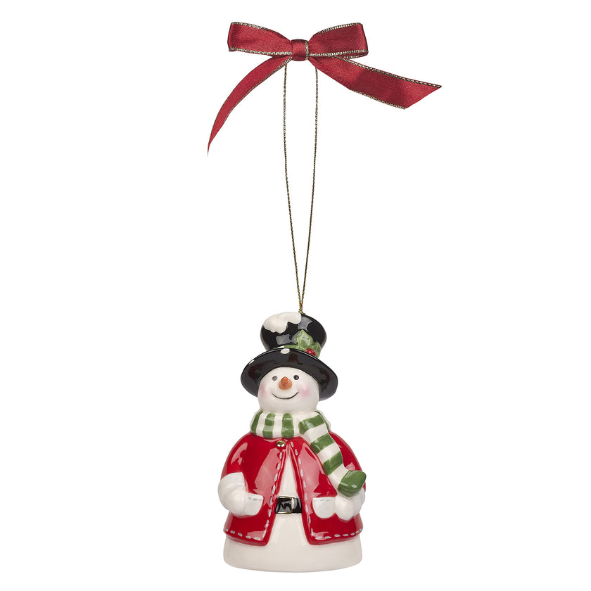 Ornement de sapin de Noël en forme de bonhomme de neige Spode