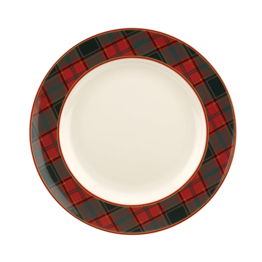 Spode - Arbre de Noël - Tartan - Assiette de dîner de 10,5 pouces