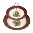 Spode - Christmas Tree - Tartan 2 Tiered Server | 10 Inch