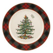 Spode - Arbre de Noël - Assiette de service à carreaux écossais