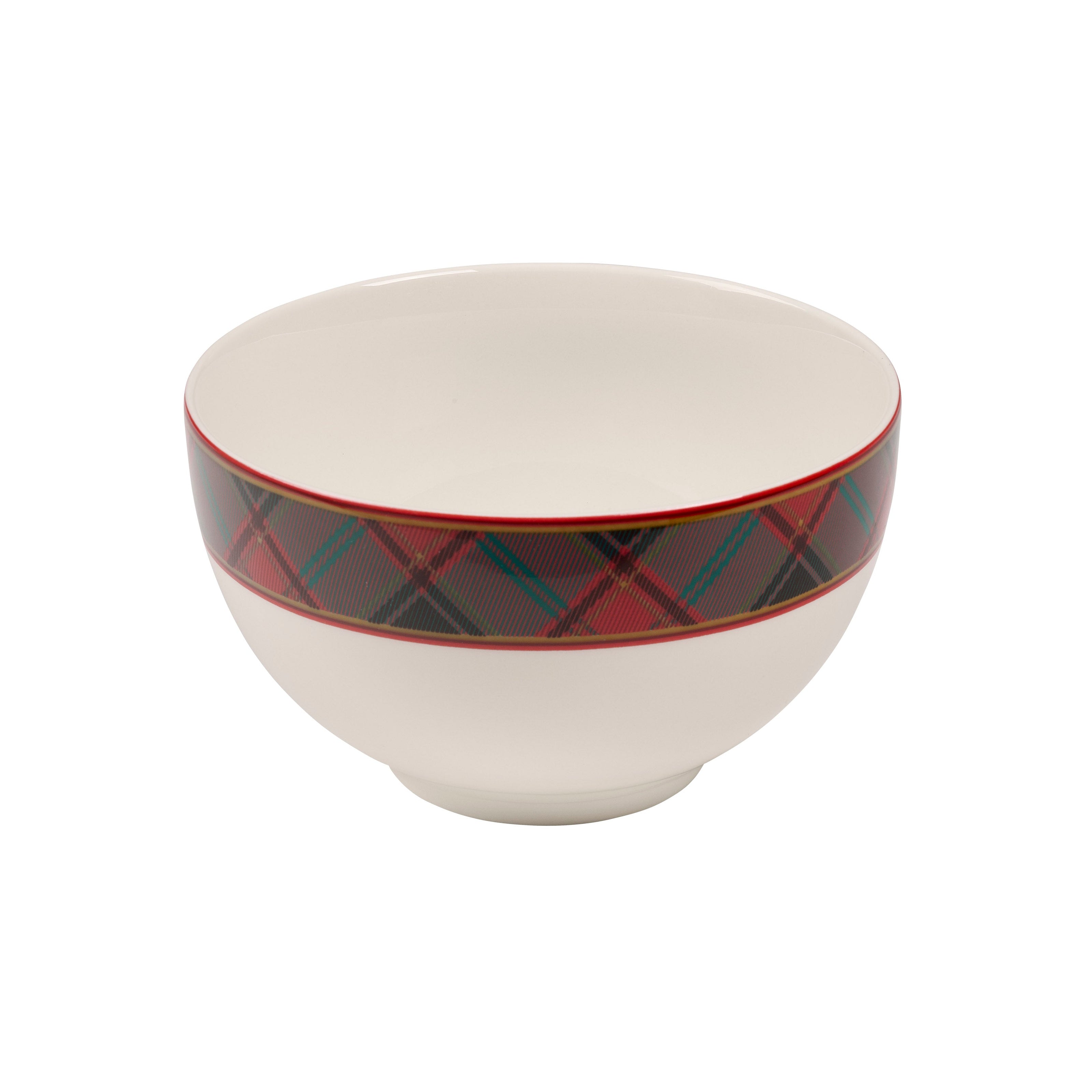 Spode - Christmas Tree - Tartan Rice Bowl | 6 Inch