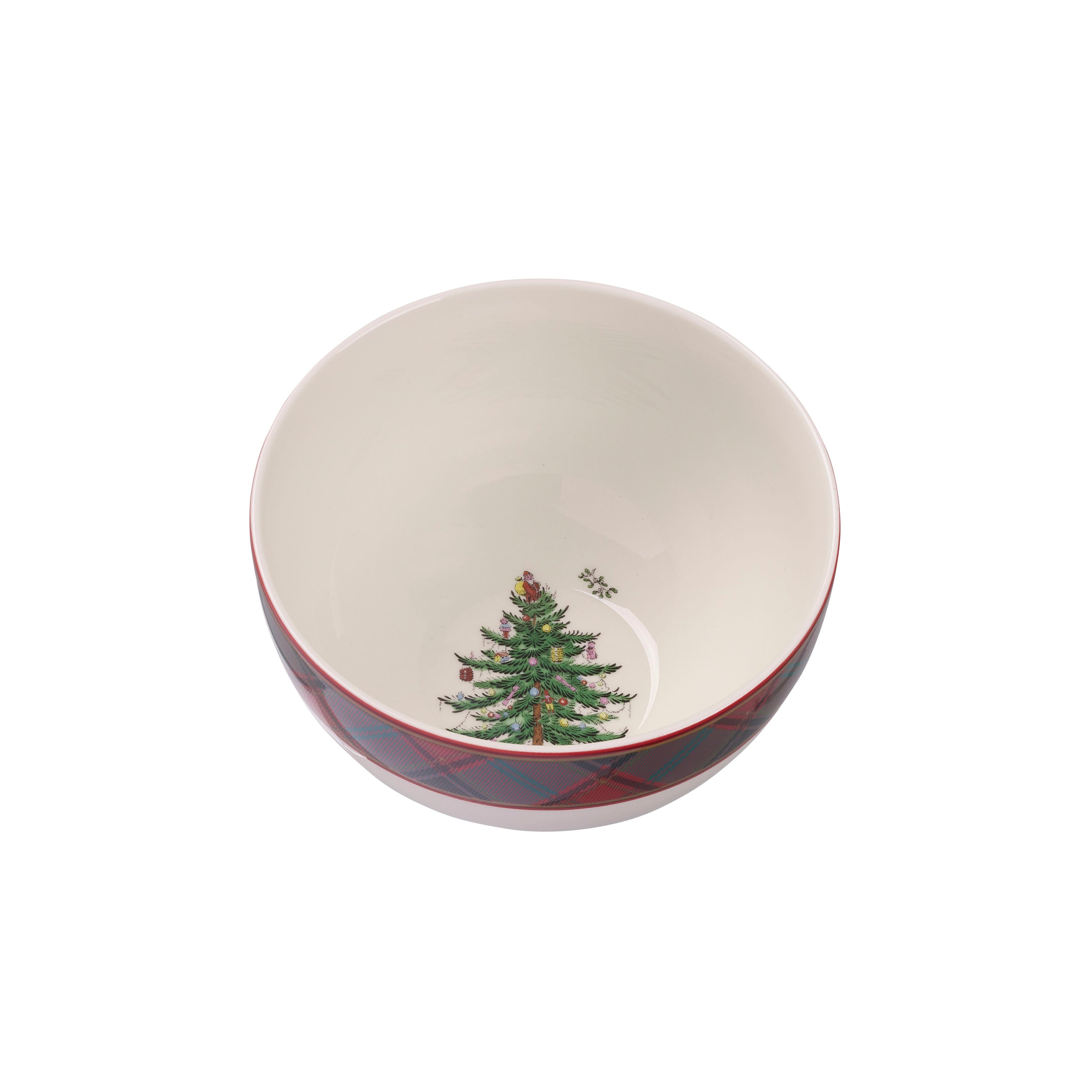 Spode - Christmas Tree - Tartan Rice Bowl | 6 Inch
