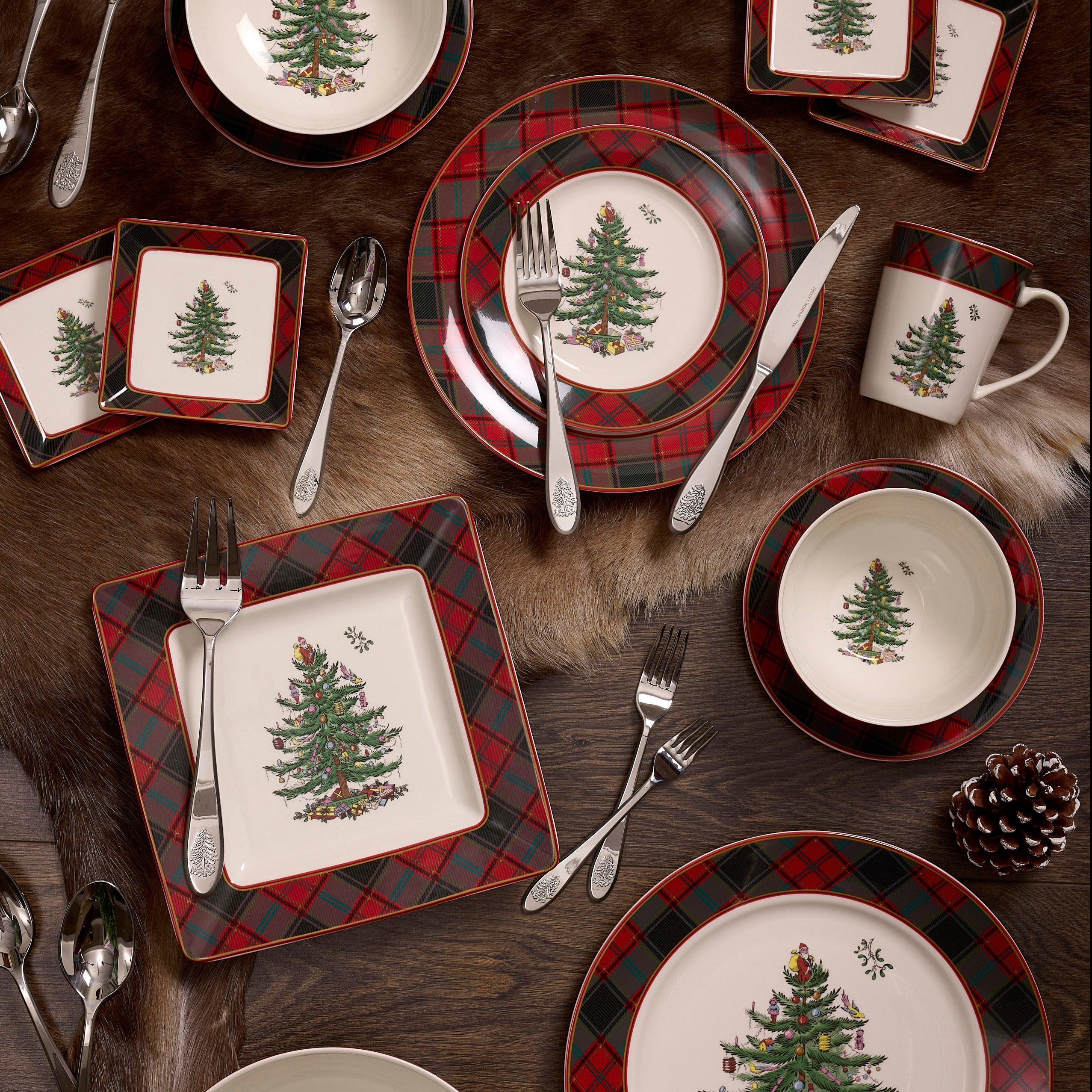 Spode - Christmas Tree - Tartan Salad Plate
