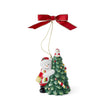 Spode - Sapin de Noël - Ornement de bonhomme de neige enlacé à un arbre | 3,5 pouces