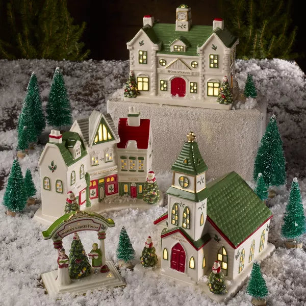Spode - Christmas Tree - Village Led Church
