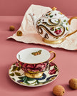 Spode - Creatures of Curiosity - Teacup & Saucer Coupe (Black/Cream)