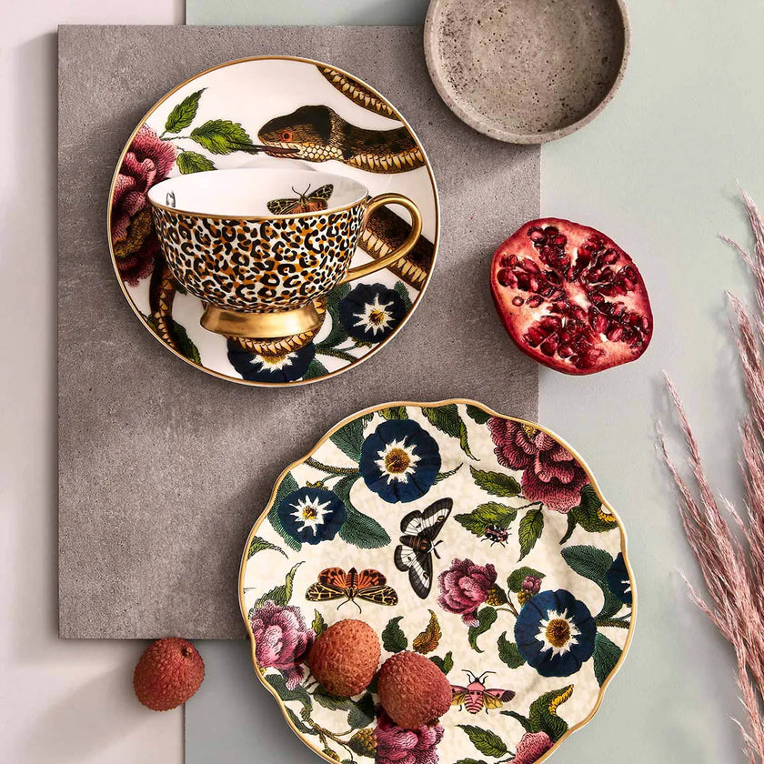 Spode - Creatures of Curiosity - Teacup & Saucer Coupe (Leopard/Snake)