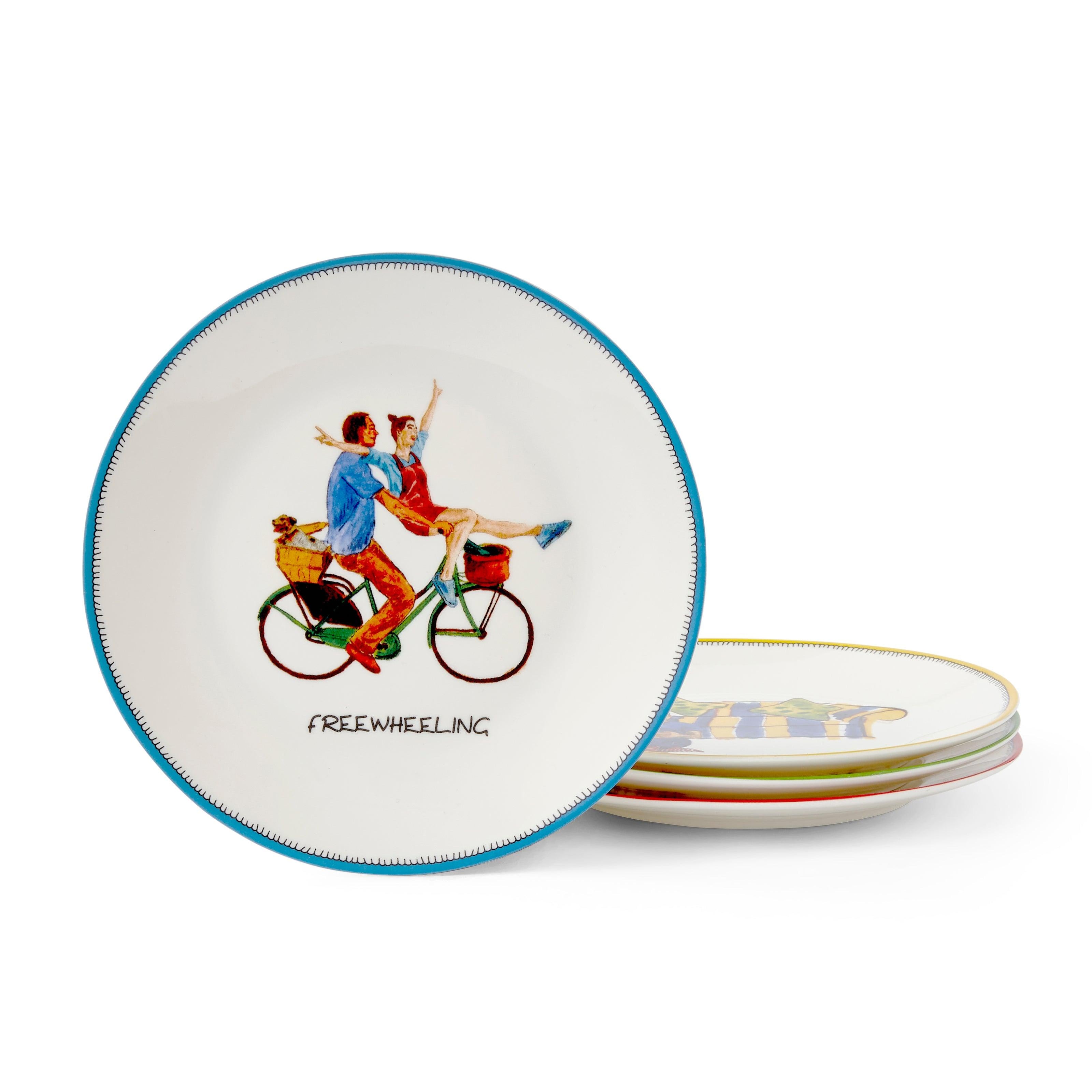 Spode - Kit Kemp Doodles Tidbit Plate (Set of 4) | 6 Inch