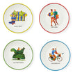 Spode - Kit Kemp Doodles Tidbit Plate (Set of 4) | 6 Inch