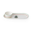 Spode - Assiette à trempette ovale à pois