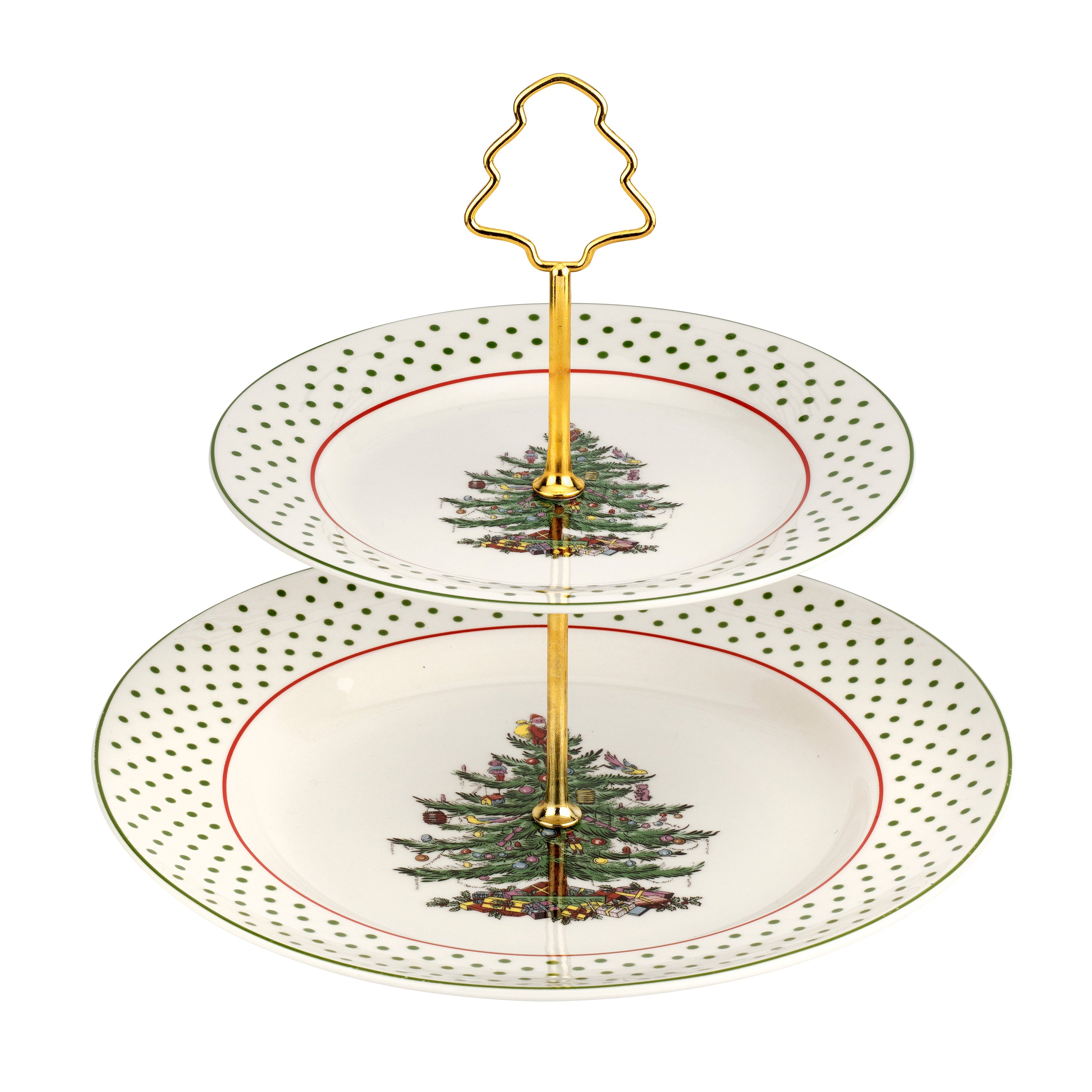 Spode - Polka Dot Tiered Server | 10 Inch
