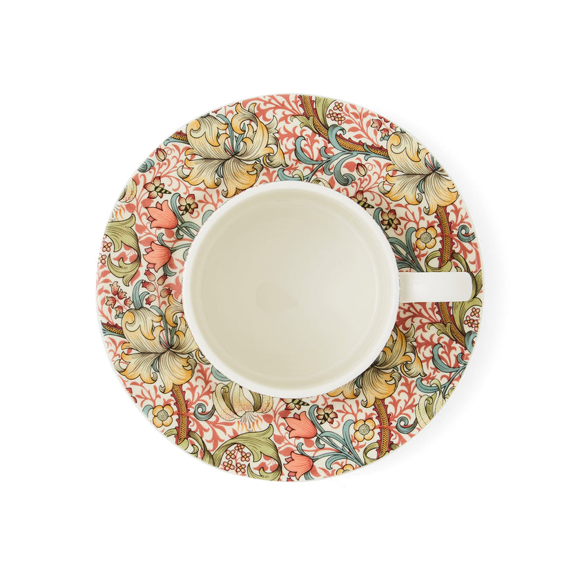 Spode - Teacup & Saucer Golden Lily