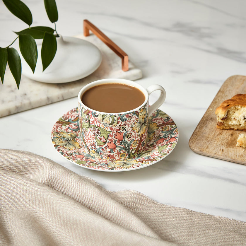 Spode - Teacup & Saucer Golden Lily