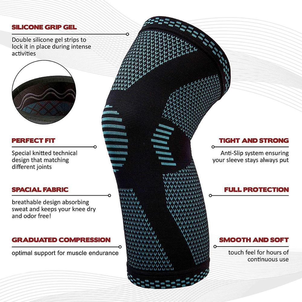 Knitted Sports Knee Pads – Compression Support for Running, Basketball & Cycling