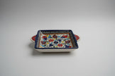Handcrafted Ceramic Square Plate with Handle