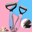 Double-Sided Pet Dematting & Grooming Brush – Stainless Steel Hair Removal Comb for Dogs & Cats | Deshedding Tool