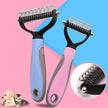 Double-Sided Pet Dematting & Grooming Brush – Stainless Steel Hair Removal Comb for Dogs & Cats | Deshedding Tool