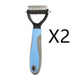 Double-Sided Pet Dematting & Grooming Brush – Stainless Steel Hair Removal Comb for Dogs & Cats | Deshedding Tool