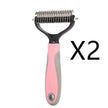 Double-Sided Pet Dematting & Grooming Brush – Stainless Steel Hair Removal Comb for Dogs & Cats | Deshedding Tool