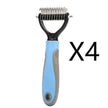 Double-Sided Pet Dematting & Grooming Brush – Stainless Steel Hair Removal Comb for Dogs & Cats | Deshedding Tool