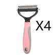 Double-Sided Pet Dematting & Grooming Brush – Stainless Steel Hair Removal Comb for Dogs & Cats | Deshedding Tool