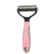 Double-Sided Pet Dematting & Grooming Brush – Stainless Steel Hair Removal Comb for Dogs & Cats | Deshedding Tool