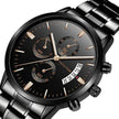 Stainless Steel Business Waterproof Quartz Watch for Men