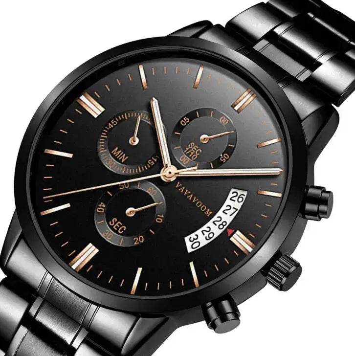 Stainless Steel Business Waterproof Quartz Watch for Men