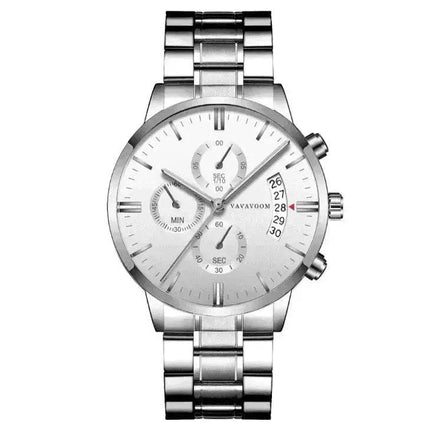 Stainless Steel Business Waterproof Quartz Watch for Men