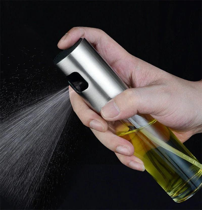 Olive Oil Sprayer Bottle, 304 Stainless Steel and Borosilicate Glass, Fine Mist, Air Fryer and BBQ