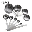 Stainless Steel Measuring Cup & Spoon Set, Stackable Spoons