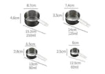 Stainless Steel Measuring Cup & Spoon Set, Stackable Spoons