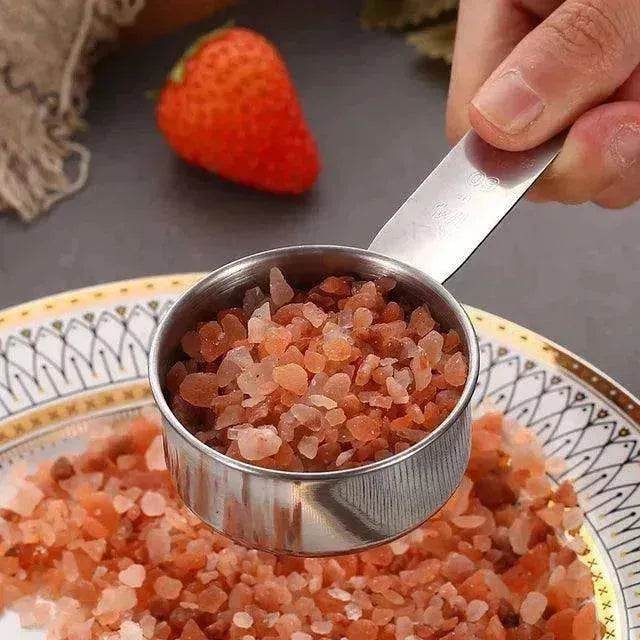 Stainless Steel Measuring Cup & Spoon Set, Stackable Spoons
