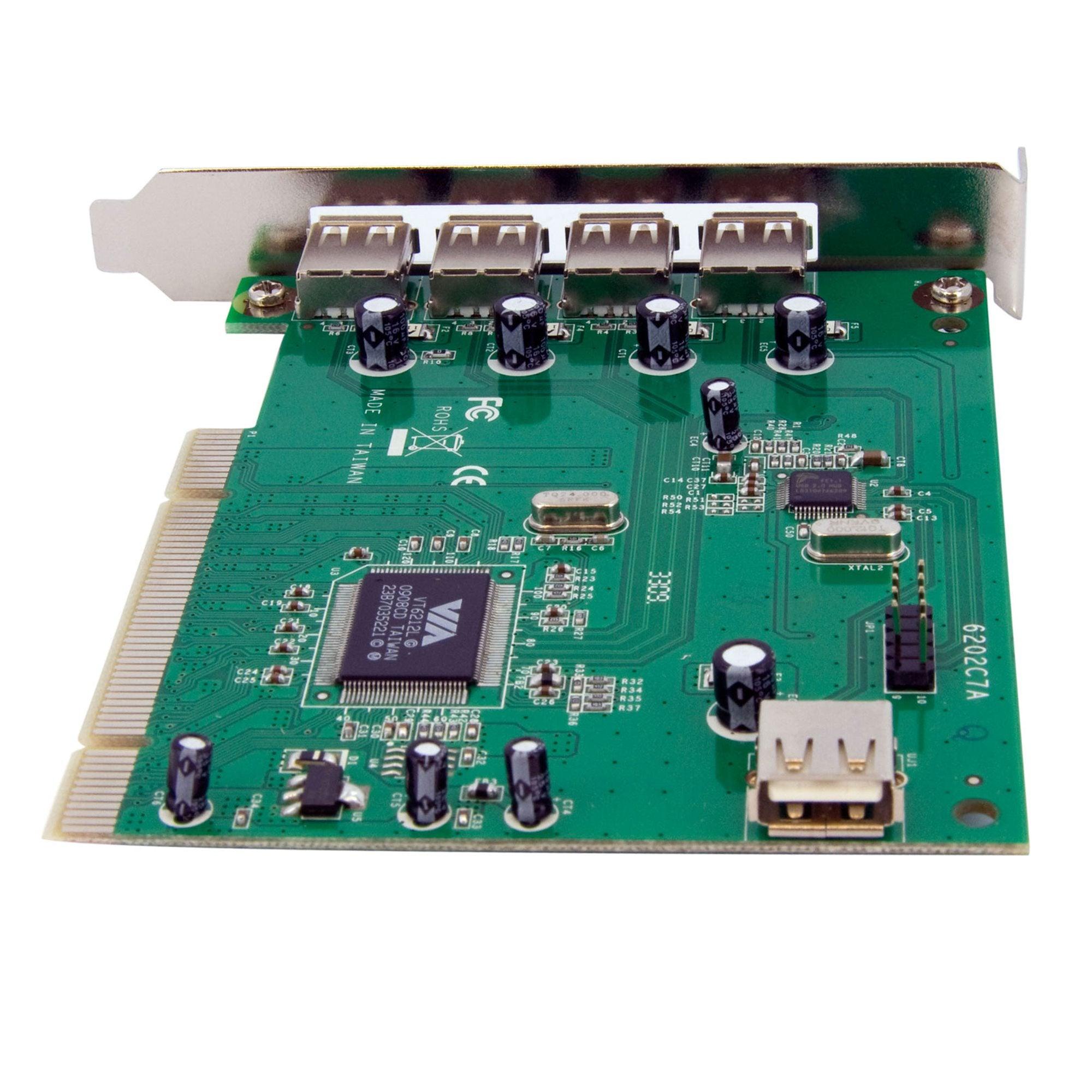 StarTech - Adapter Card 7 Port PCI USB Add 7 USB 20 Ports