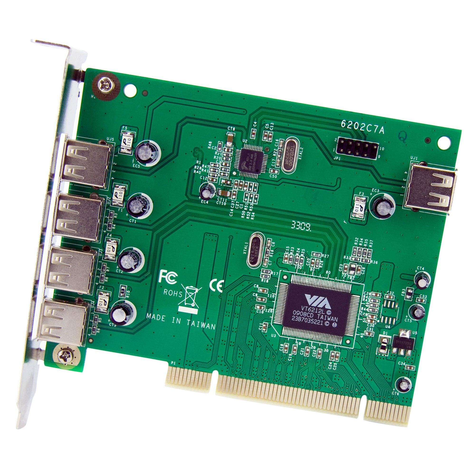 StarTech - Adapter Card 7 Port PCI USB Add 7 USB 20 Ports