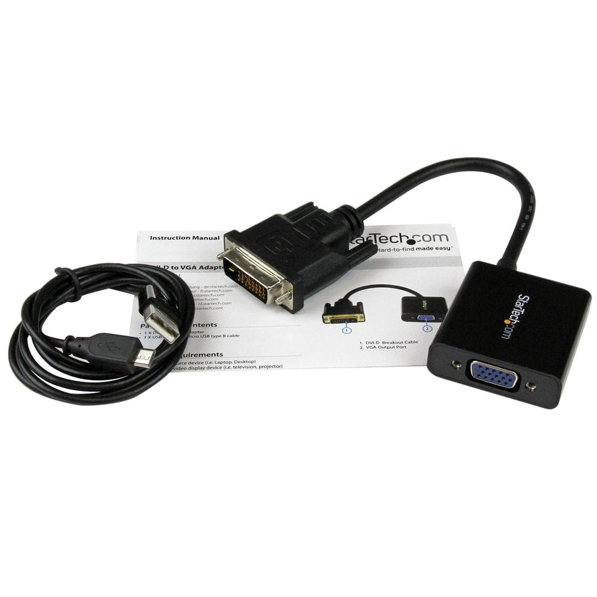 StarTech - Adapter DVI - D Male to VGA Female 1080p - Black