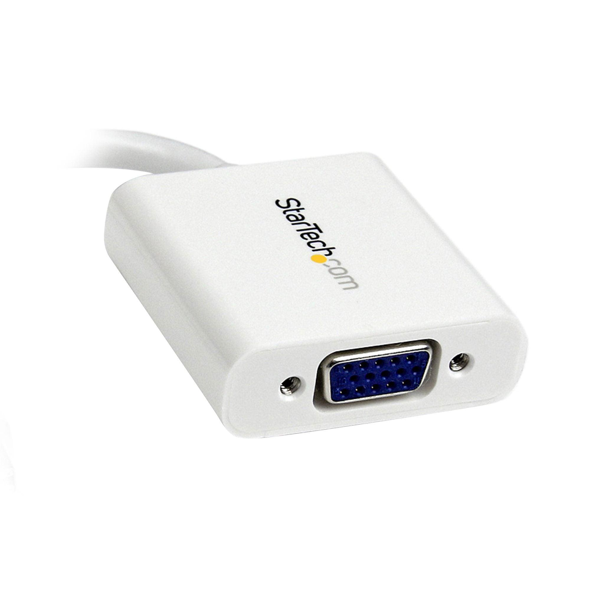 StarTech - Adapter Mini Display Port Male to VGA Female - 1080p - White